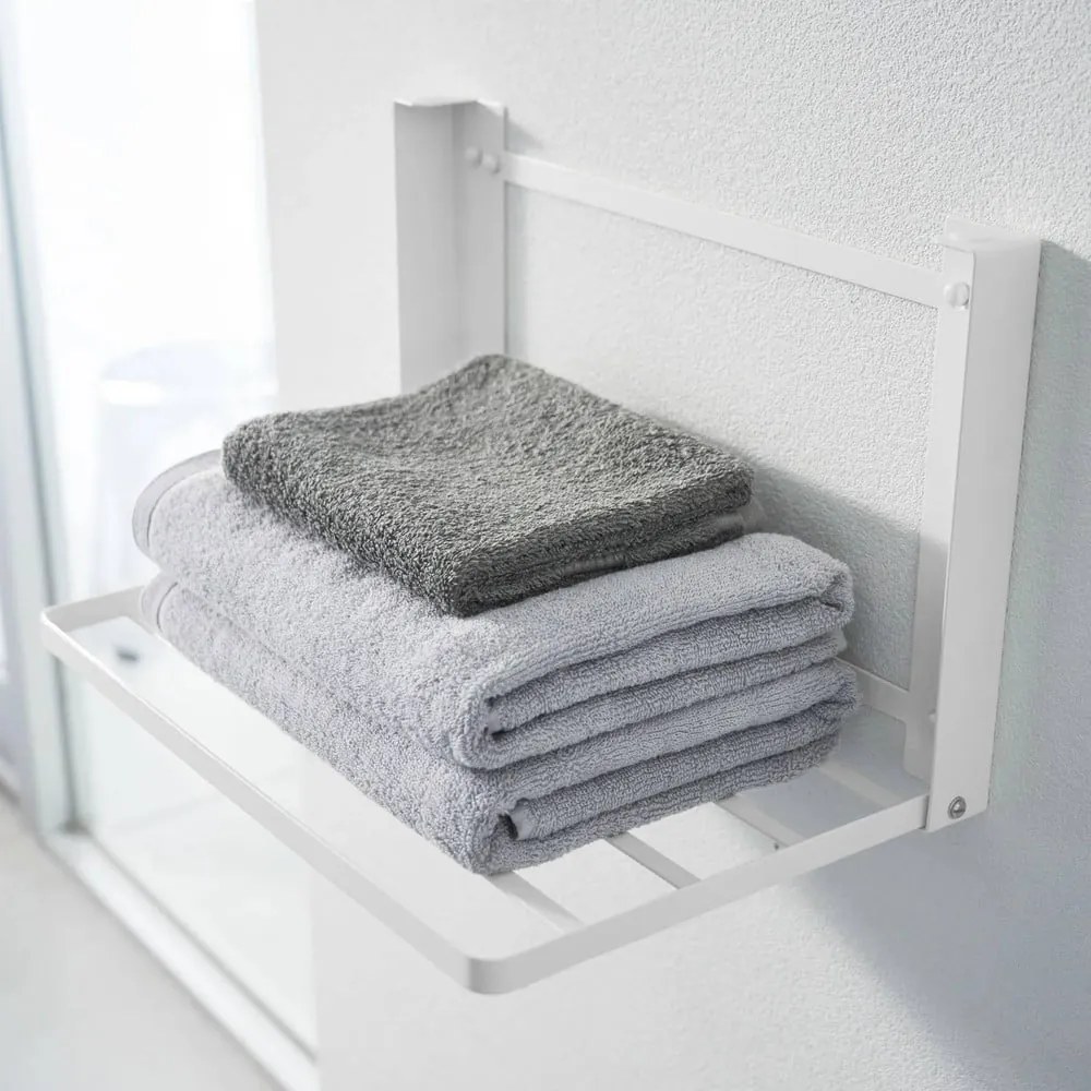 Mensola da bagno da parete bianco opaco in acciaio Tower – YAMAZAKI