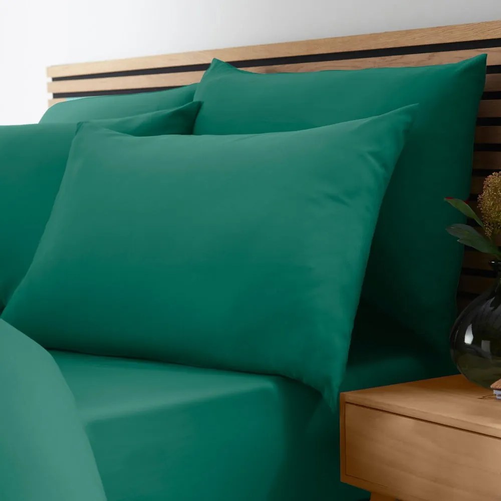 Lenzuolo con angoli verde scuro in microfibra 185x200 cm So Soft Easy Iron – Catherine Lansfield