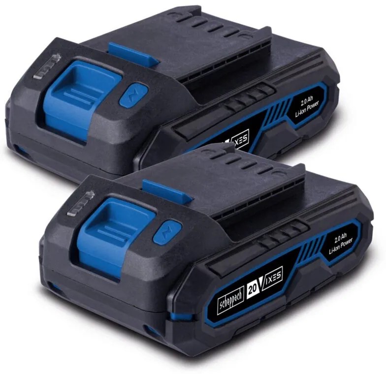 Scheppach - Starterkit con 2 batterie 20v 2.0Ah serie ixes