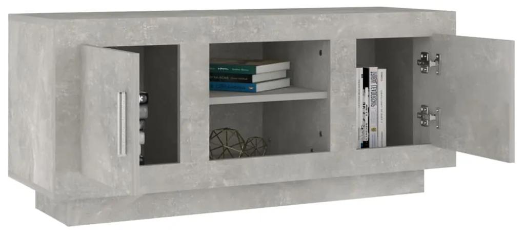 Mobile porta tv grigio cemento 102x35x45cm in legno multistrato