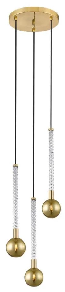 Zuma Line P0583-03B-2GHF - Lampadario a sospensione con filo MIDA 3xG9/6W/230V ottone