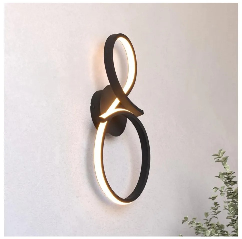 Eglo 901268 - Applique a LED SERPINS LED/11,4W/230V 3000K nero