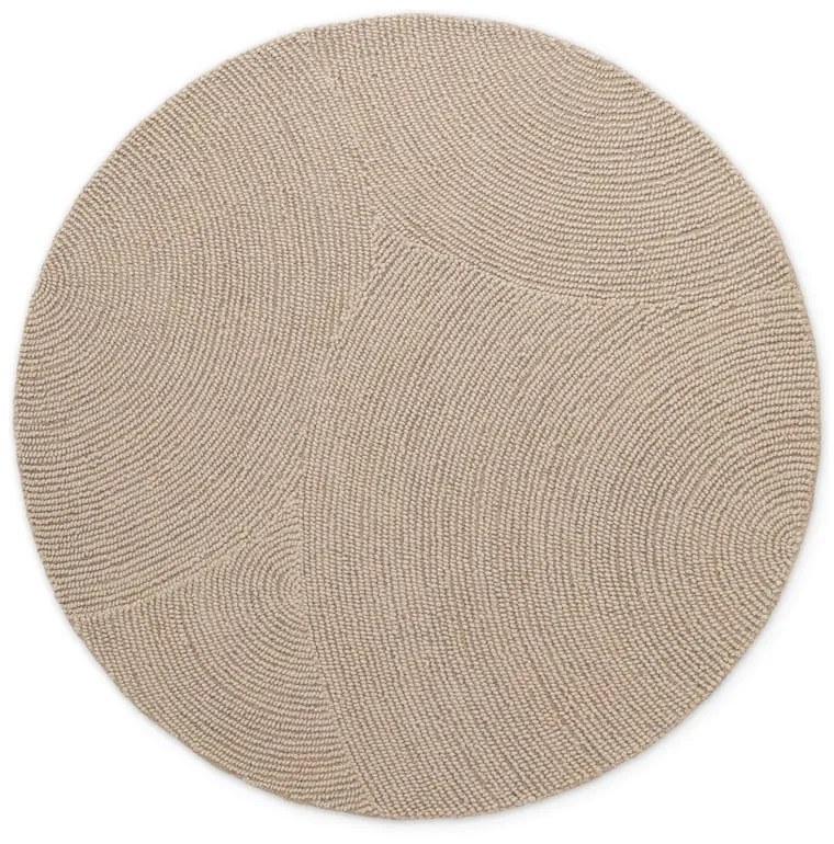 Tappeto rotondo beige in lana tessuto a mano ø 120 cm Eleni Light Beige – Hanse Home