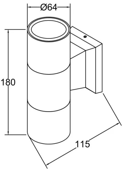 Maytoni O574WL-02GR -Applique da esterno BOWERY 2xGU10/50W/230V IP54 antracite