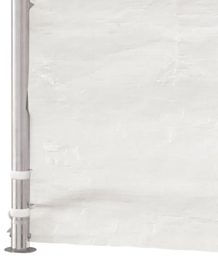 Gazebo con Tetto Bianco 11,15x2,28x2,69 m in Polietilene
