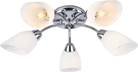 Lampadario a plafone PORTOS 5xE14/10W/230V cromo lucido