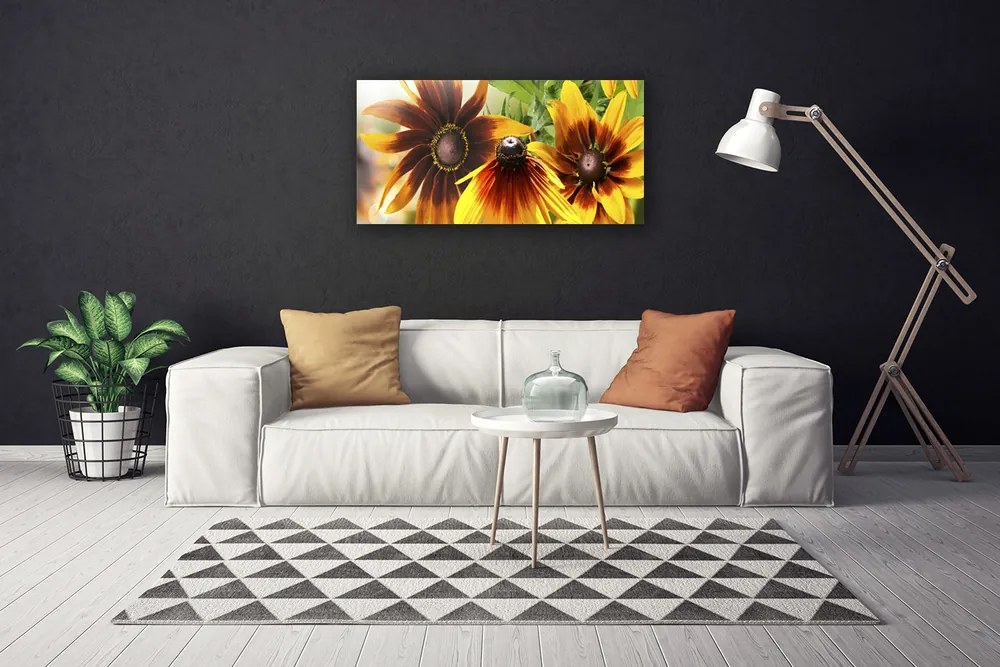 Quadro su tela I fiori della pianta 100x50 cm