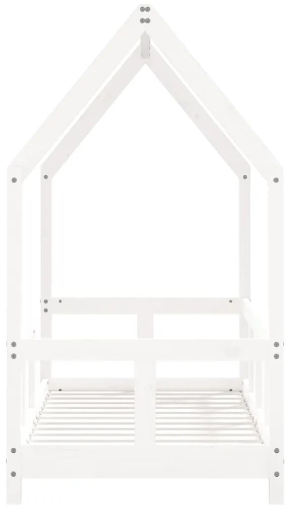 Giroletto per bambini bianco 70x140cm in legno massello di pino