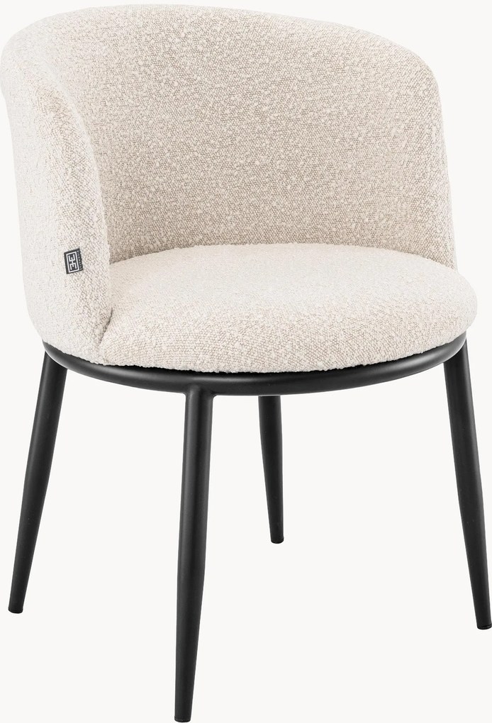 Set di 2 sedie da pranzo in bouclé con braccioli Filmore