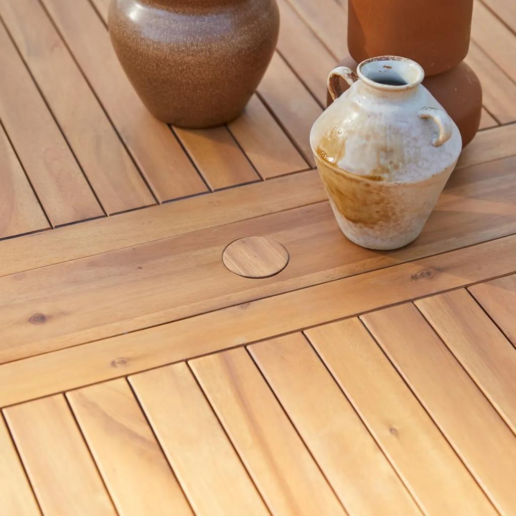 Tikamoon - Tavolo rettangolare da esterno in legno di acacia 200 Capri