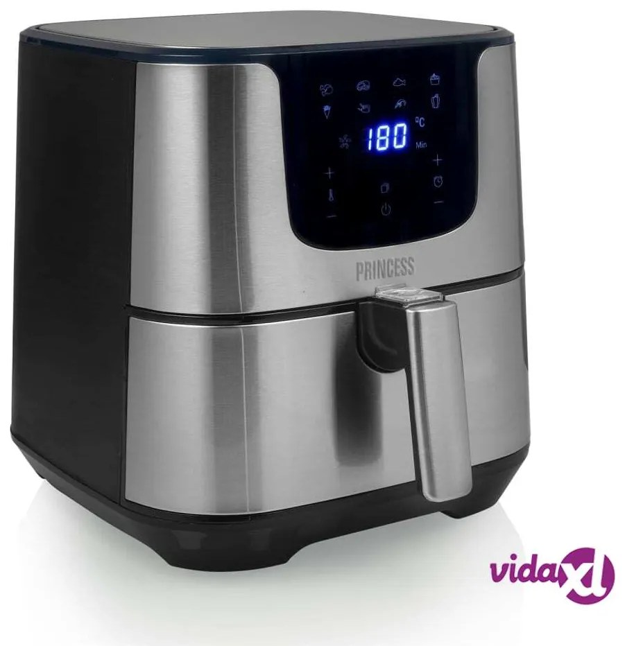 Princess Aerofriggitrice Digitale Deluxe XXL 5,5 L 1700 W Nera Argento
