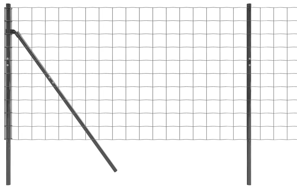 Recinzione Metallica Antracite 1,1x25 m in Acciaio Zincato