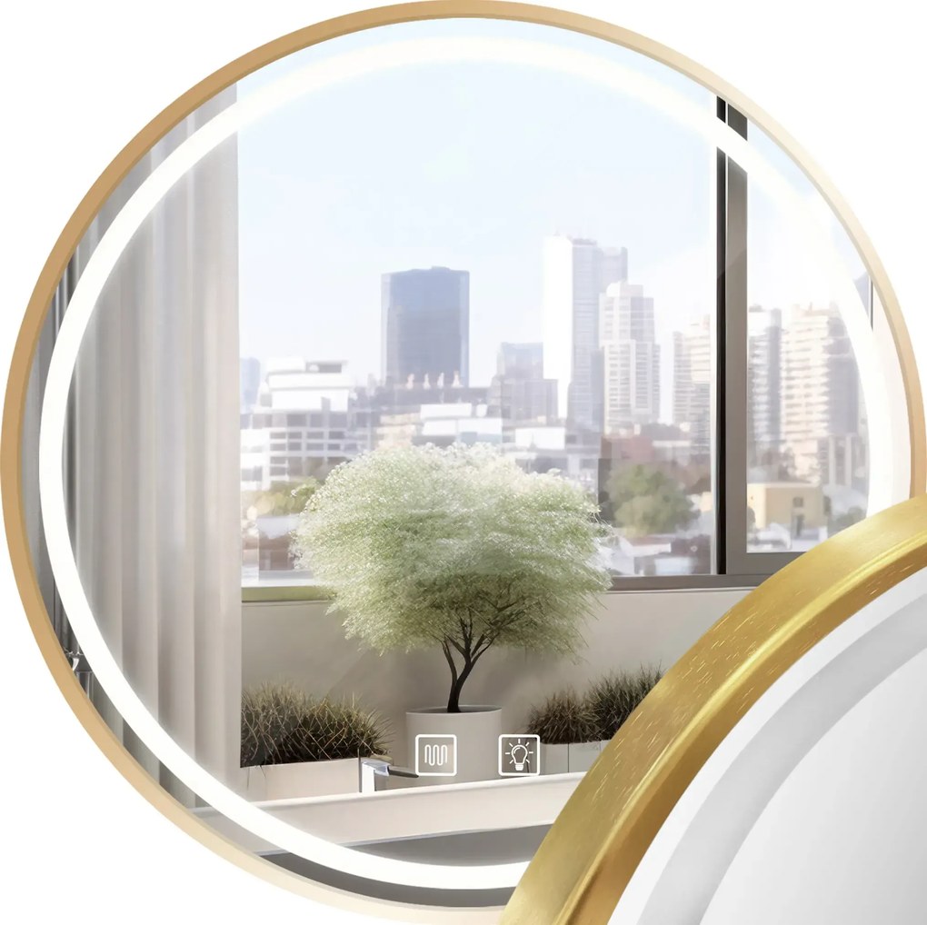 Specchio LED 50cm MMJ BRUSH GOLD