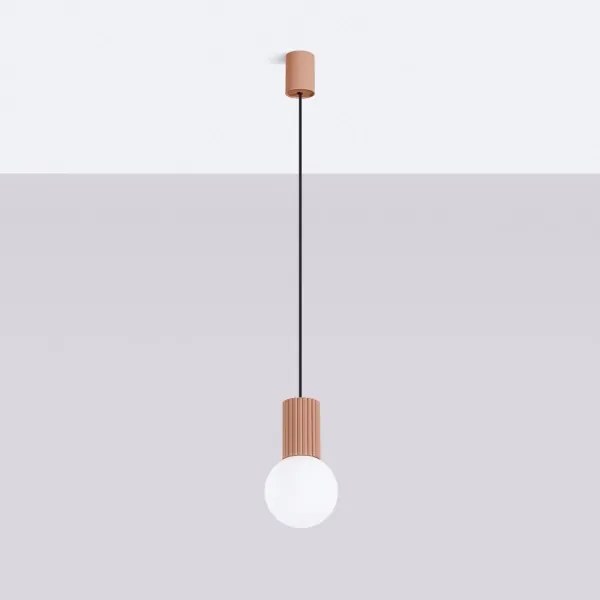 Sollux SL.1734 - Lampadario a sospensione con filo HALO 1xG9/8W/230V diametro 12 cm marrone