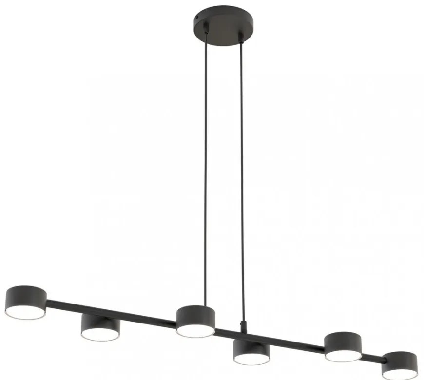 Lampadario a sospensione MEGARA 6 Nero 6xGX53 Colore del corpo Nero