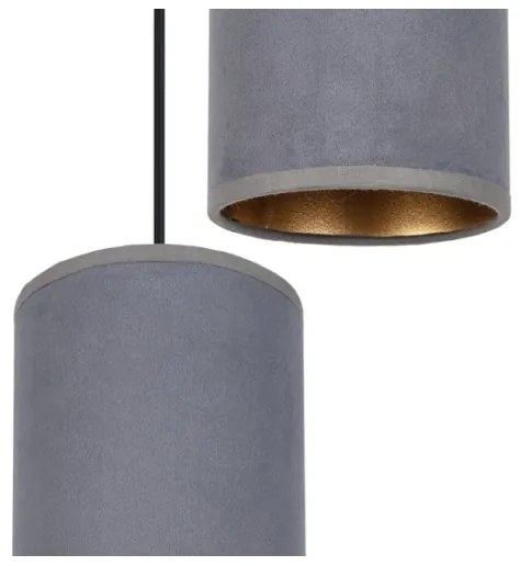 Lampadario a sospensione con filo AVALO 3xE27/60W/230V diametro 35 cm grigio