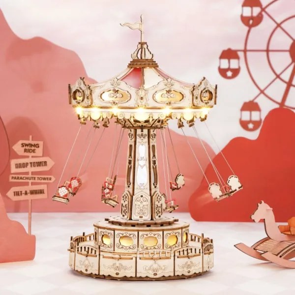 RoboTime - Puzzle carillon 3D Giostra a catena 3xAAA