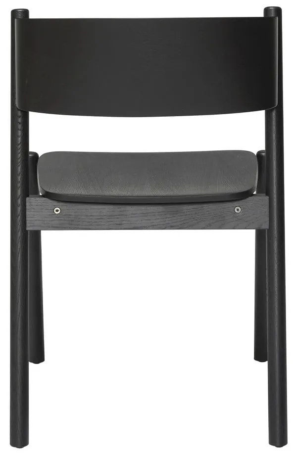 Sedia da pranzo in rovere nero Oblique - Hübsch