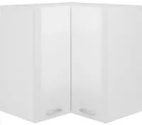 Pensile Angolare Bianco Lucido 57x57x60 cm in Legno Multistratocod mxl 73176