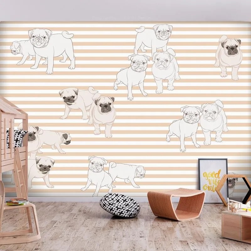 Fotomurale  Playful Dogs  Larghezza x Altezza Home decor 300x210