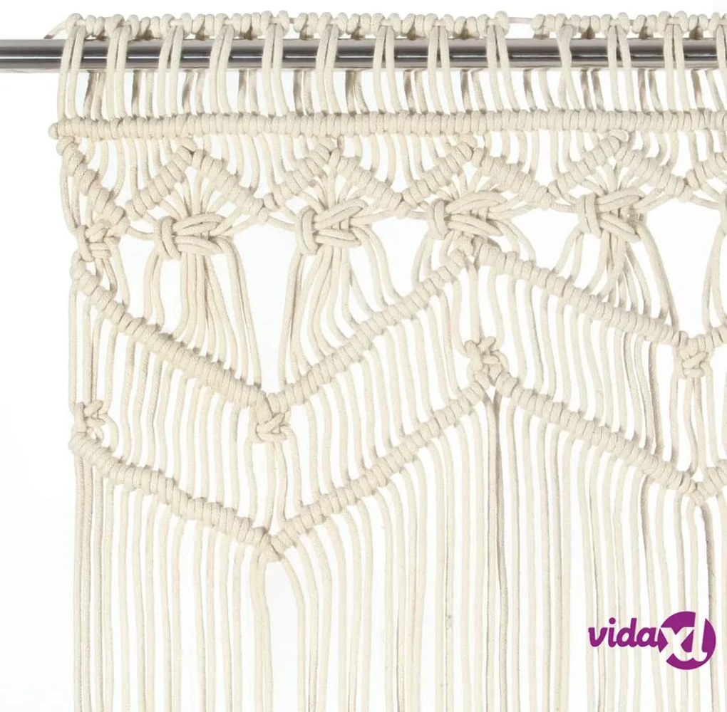 vidaXL Tenda Macramè 140x240 cm in Cotone