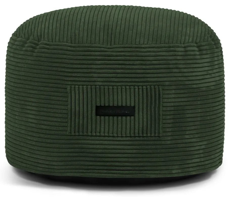 Poggiapiedi verde con rivestimento in velluto a coste Om 60 – SLOWDOWN