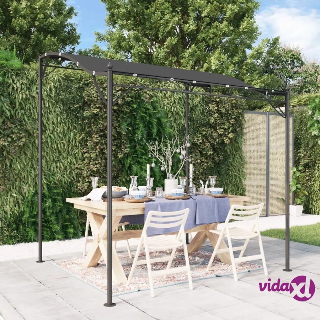 vidaXL Tettoia Antracite 2x2,3 m 180 g/m² Tessuto e Acciaio