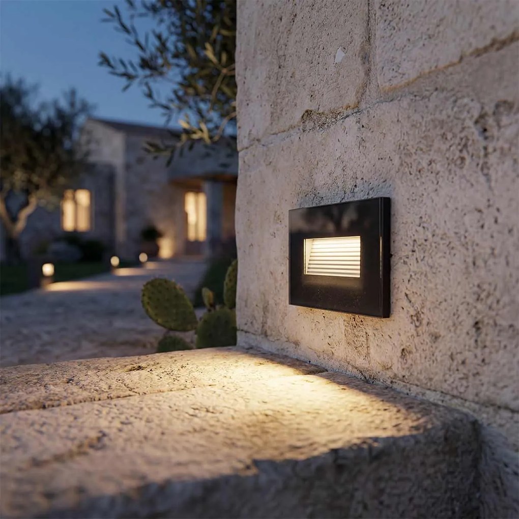 Segnapasso LED per Scatola 503 3.5W IP65 - Luce Asimmetrica Colore Bianco Naturale 4.200K