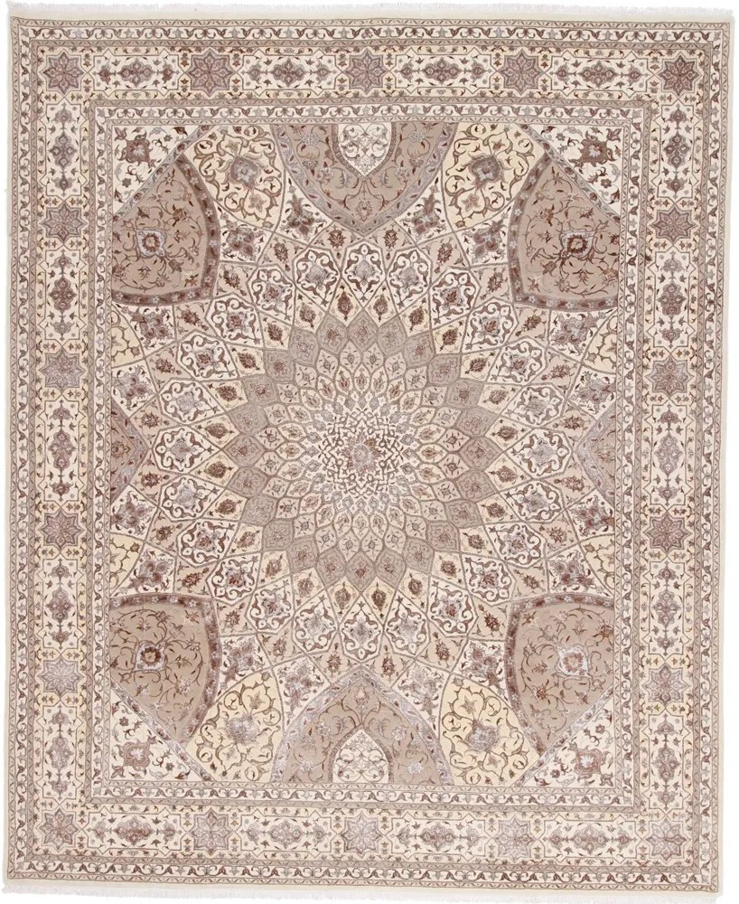 Tabriz Tappeto orientale 250x310 Grigio (Indian) Annodato A Mano