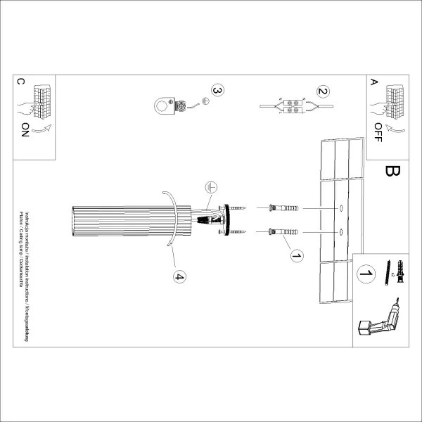 Brilagi - Faretto CRESTO 1xGU10/10W/230V 30 cm rosso