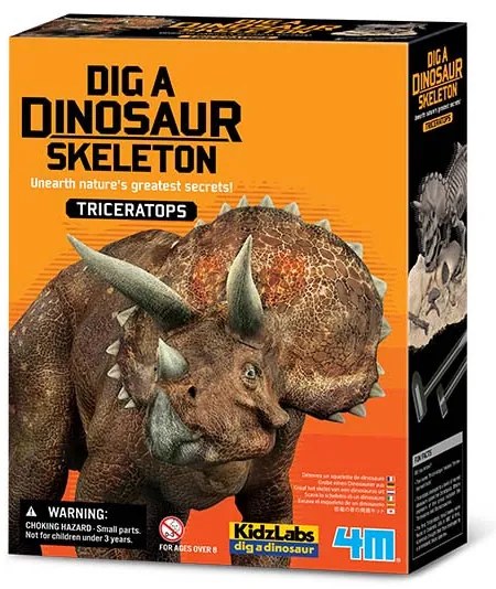 Scavo di un Triceratopo con scheletro pieghevole