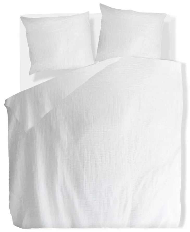 Biancheria da letto in mussola bianca per letto matrimoniale 200x200 cm Plain Muslin - Butter Kings