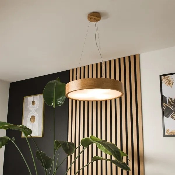 Brilagi - Lampadario LED RGBW dimmerabile CARVALHO 3xE27/9W/230V Wi-Fi rovere Ø 47,5 cm