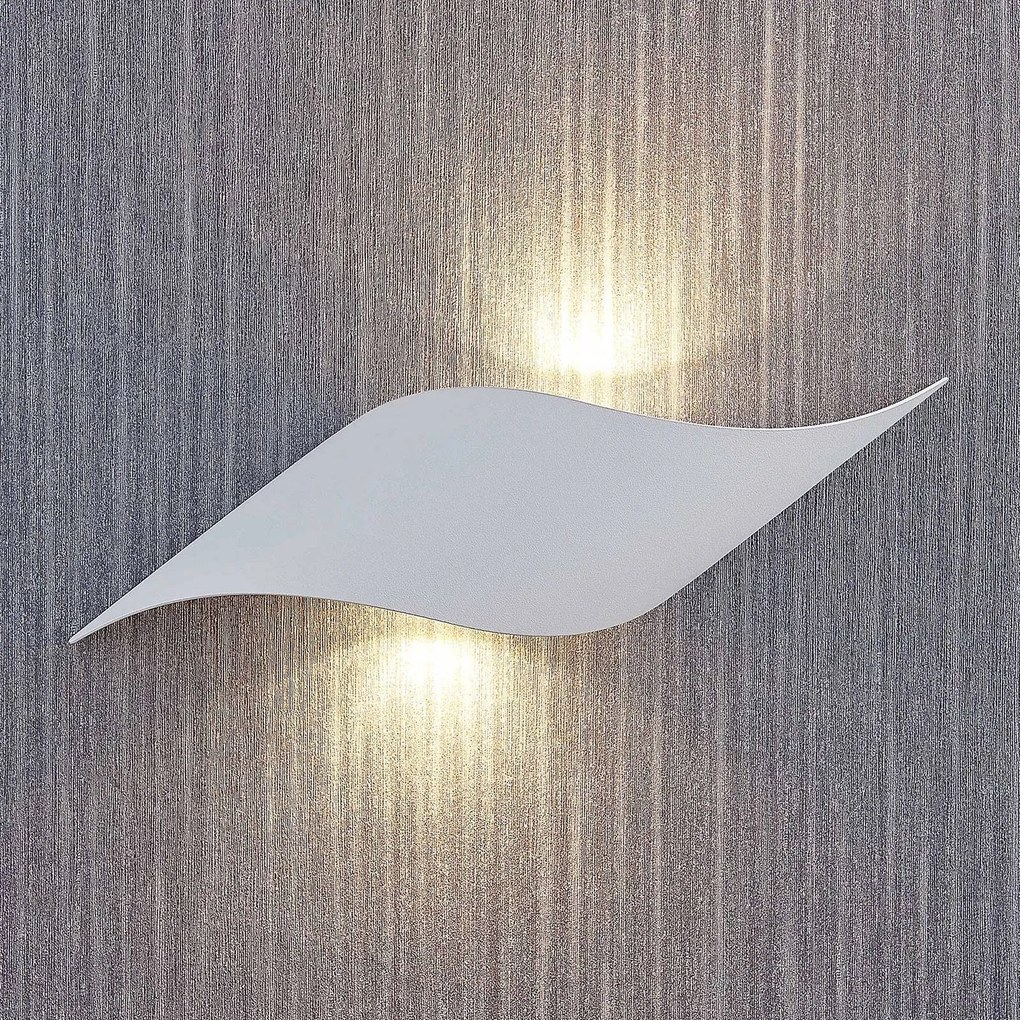 Lindby Salka applique LED di acciaio bianco