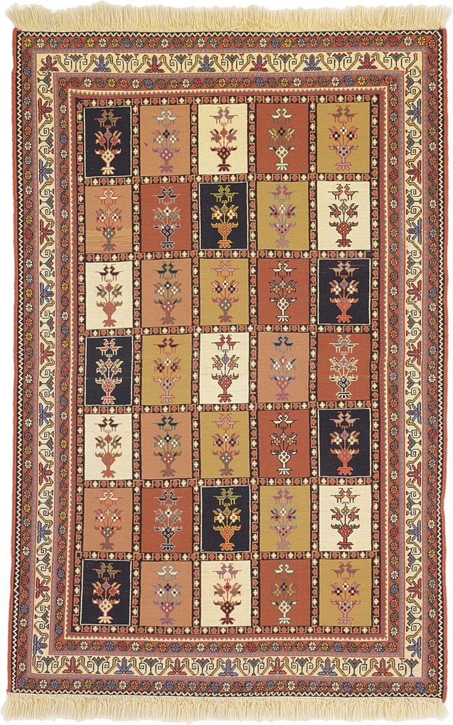 Kilim Tappeto 100x150 (Iran) Tessuto A Mano