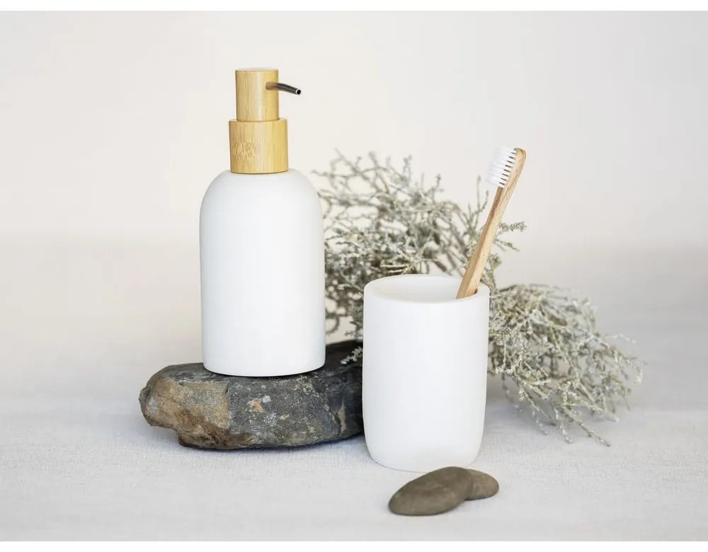 Dispenser per sapone bianco opaco in poliresina 250 ml Altavalle – Wenko