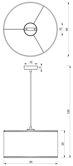 Lampadario a sospensione con filo RATTAN 1xE27/60W/230V diametro 40 cm rattan
