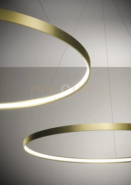 Anello lampadario a sospensione oro spazzolato diam.78cm 2700k 2761...