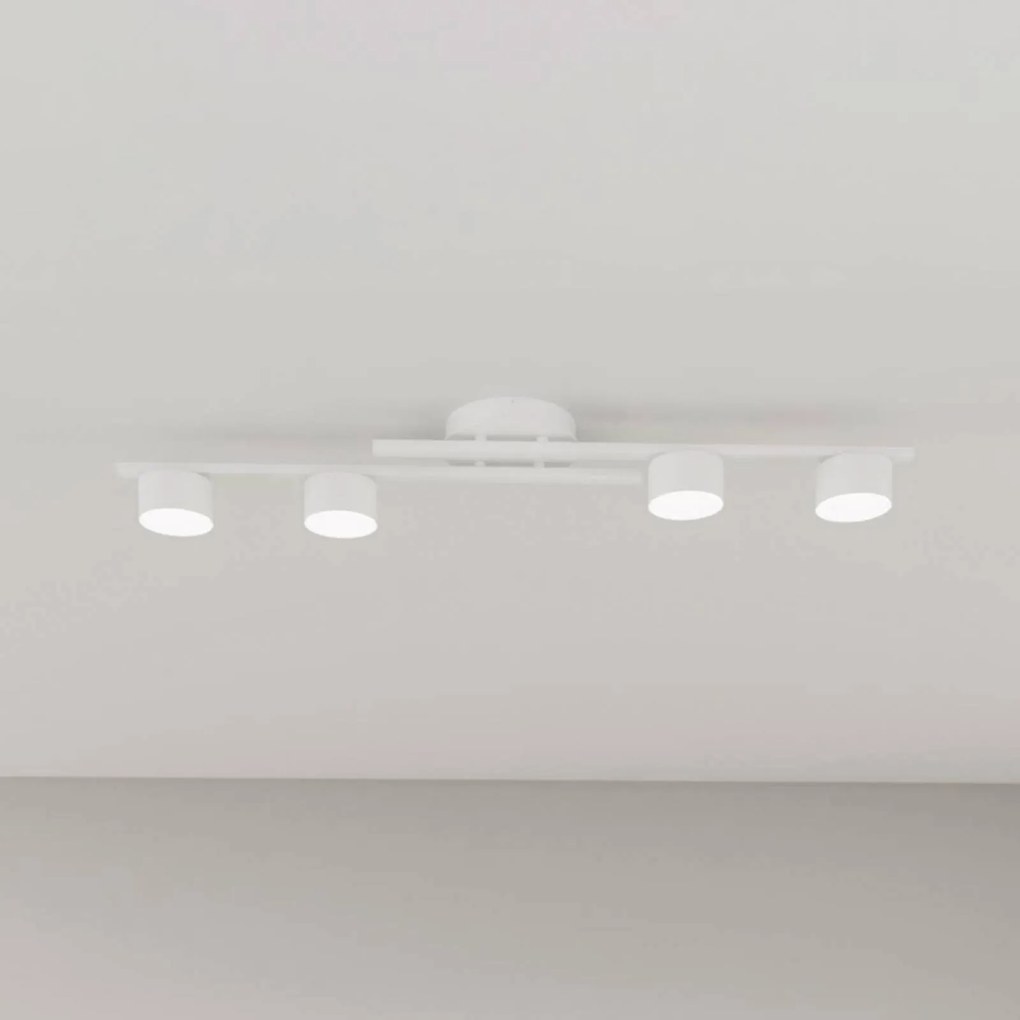 EMIBIG LIGHTING Plafoniera Fragment, bianco, lunghezza 86 cm, metallo, a 4 luci.
