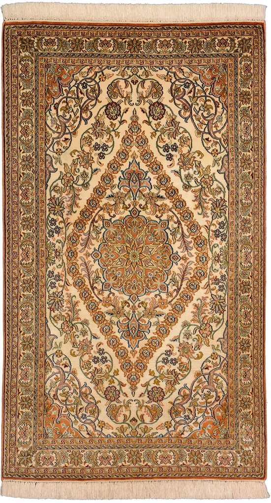 Cashmere Silk Tappeto orientale 80 x 130 Beige (Indian) Annodato A Mano