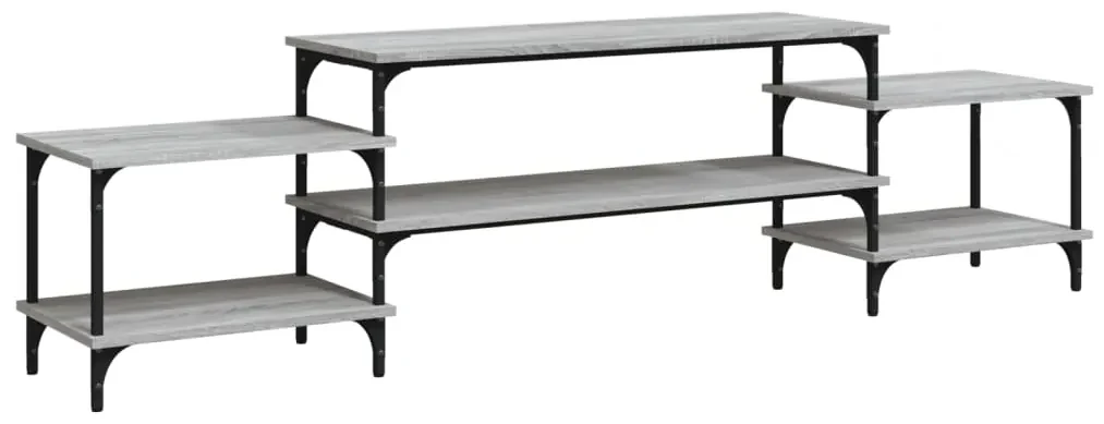 Mobile porta tv grigio sonoma 197x35x52 cm in legno multistrato