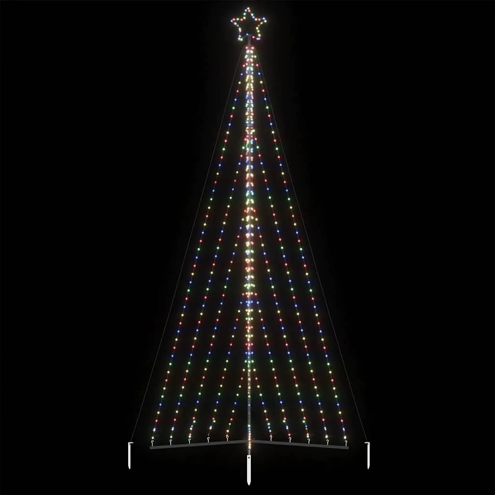 Albero Di Natale A Led 570 Led Colorato 399 Cm /