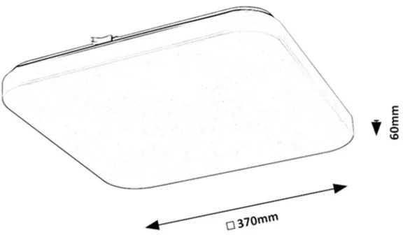Rabalux 71109 - Plafoniera LED VENDEL 24W 230V 3000K 37x37 cm
