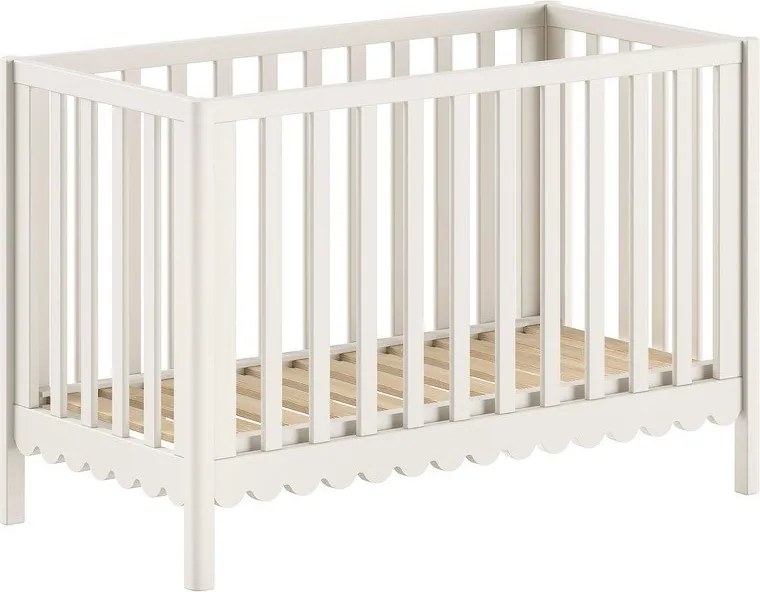 Lettino beige in pino massiccio con altezza regolabile 60x120 cm Swingo – Vipack