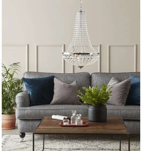 Markslöjd 107550 - Lampadario di cristallo da bagno a sospensione con catena GRÄNSÖ 2xG9/20W/230V