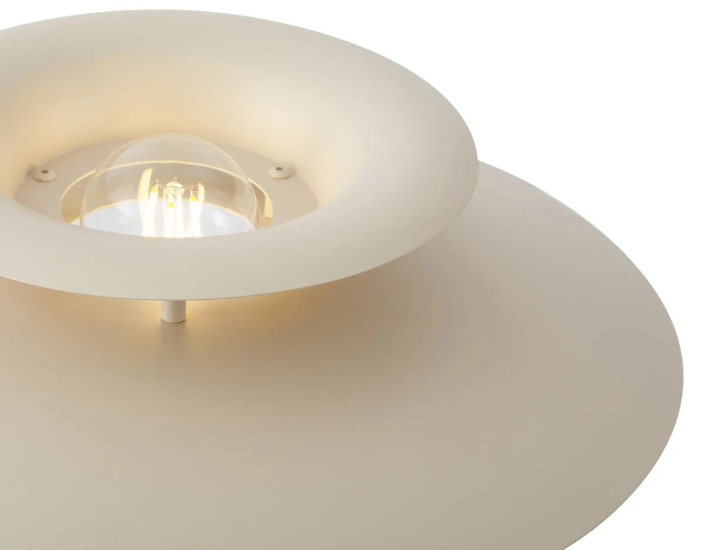 Lampada da tavolo retrò beige acciaio 45 cm - Pauly