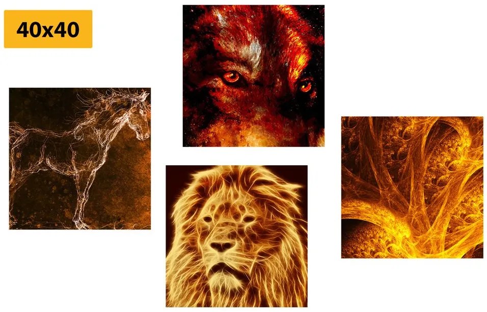 Set di quadri – Animali astratti