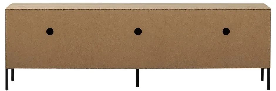 Mobile TV di colore naturale in rovere massiccio 180x56x46 cm Bono – WOOOD