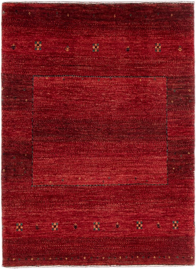 Loribaft Tappeto 80x110 Rosso (Iran) Annodato A Mano