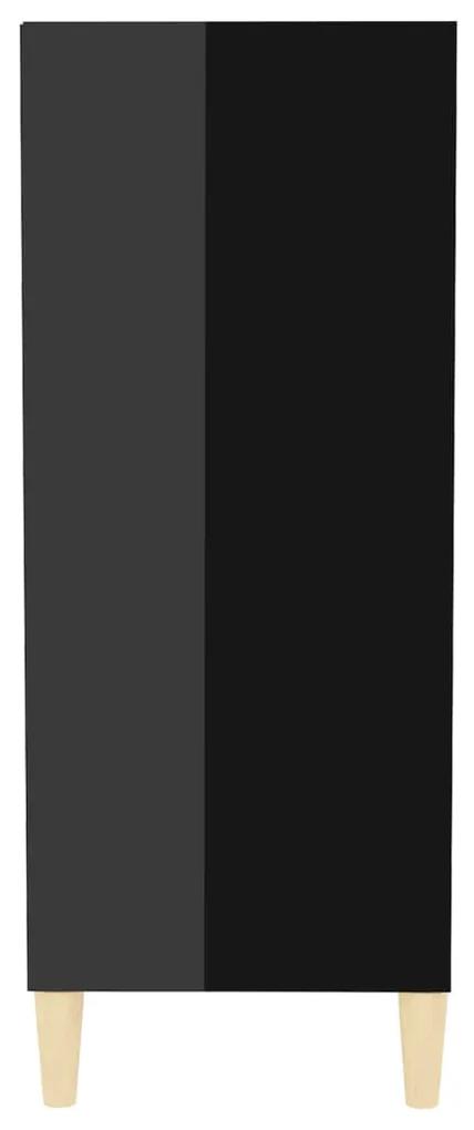 Credenza nero lucido 57x35x90 cm in truciolato